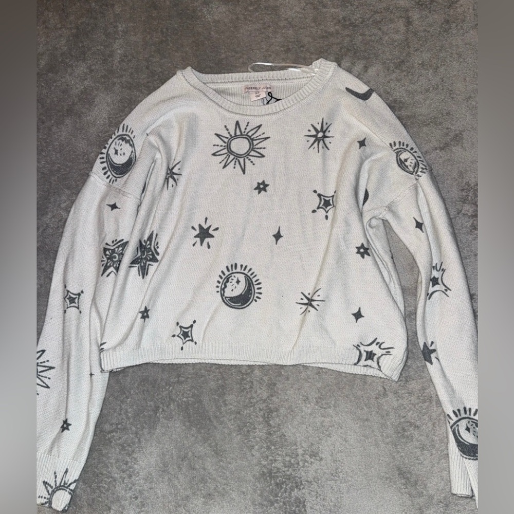 Sincerely Jules Gray and Black Star Sweater